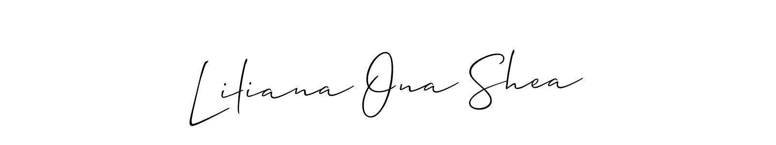 Check out images of Autograph of Liliana Ona Shea name. Actor Liliana Ona Shea Signature Style. Allison_Script is a professional sign style online. Liliana Ona Shea signature style 2 images and pictures png