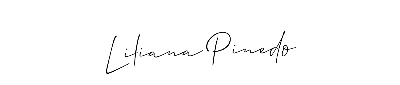 Also we have Liliana Pinedo name is the best signature style. Create professional handwritten signature collection using Allison_Script autograph style. Liliana Pinedo signature style 2 images and pictures png