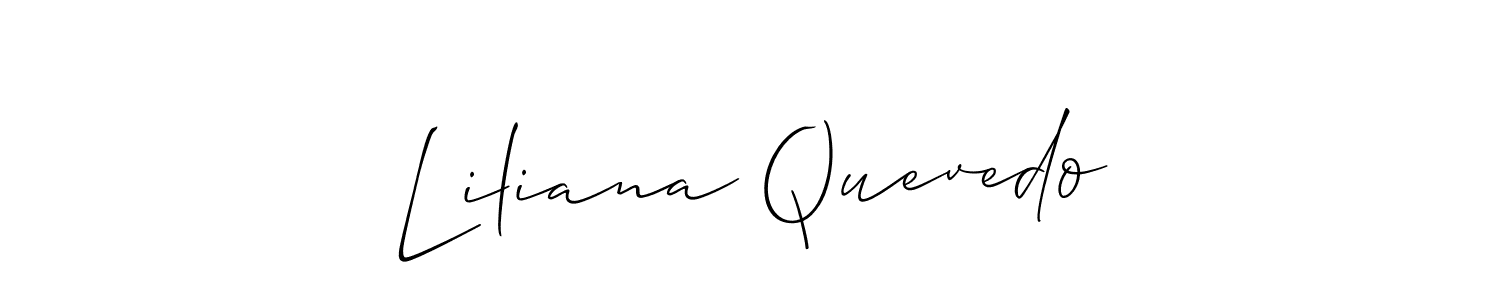 You should practise on your own different ways (Allison_Script) to write your name (Liliana Quevedo) in signature. don't let someone else do it for you. Liliana Quevedo signature style 2 images and pictures png