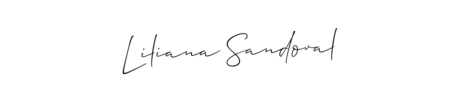 Make a beautiful signature design for name Liliana Sandoval. With this signature (Allison_Script) style, you can create a handwritten signature for free. Liliana Sandoval signature style 2 images and pictures png
