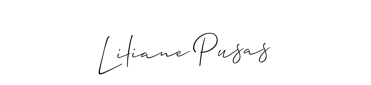 How to Draw Liliane Pusas signature style? Allison_Script is a latest design signature styles for name Liliane Pusas. Liliane Pusas signature style 2 images and pictures png