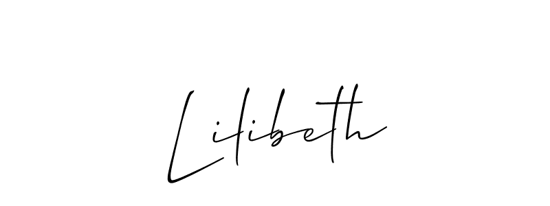 You should practise on your own different ways (Allison_Script) to write your name (Lilibeth) in signature. don't let someone else do it for you. Lilibeth signature style 2 images and pictures png
