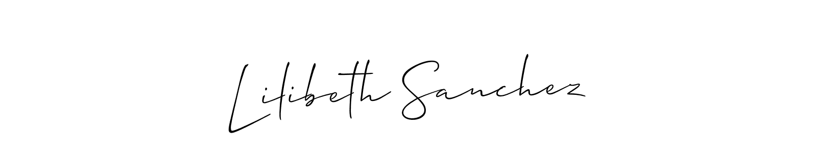 How to Draw Lilibeth Sanchez signature style? Allison_Script is a latest design signature styles for name Lilibeth Sanchez. Lilibeth Sanchez signature style 2 images and pictures png