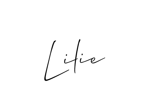 Make a beautiful signature design for name Lilie. With this signature (Allison_Script) style, you can create a handwritten signature for free. Lilie signature style 2 images and pictures png