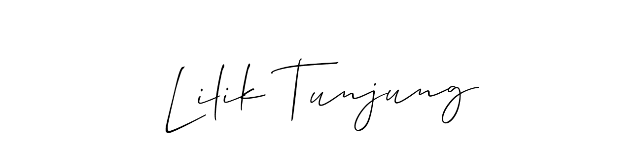 Once you've used our free online signature maker to create your best signature Allison_Script style, it's time to enjoy all of the benefits that Lilik Tunjung name signing documents. Lilik Tunjung signature style 2 images and pictures png