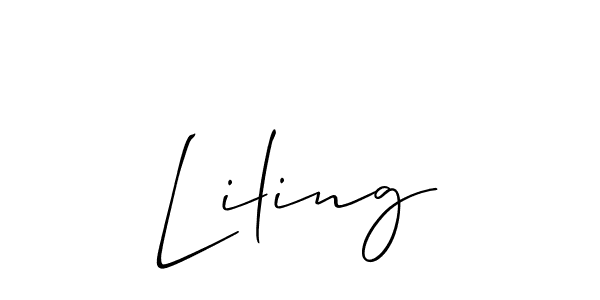 Similarly Allison_Script is the best handwritten signature design. Signature creator online .You can use it as an online autograph creator for name Liling. Liling signature style 2 images and pictures png