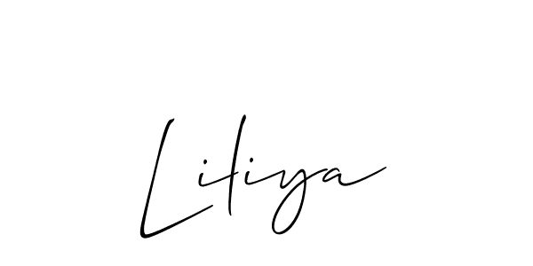 You should practise on your own different ways (Allison_Script) to write your name (Liliya) in signature. don't let someone else do it for you. Liliya signature style 2 images and pictures png