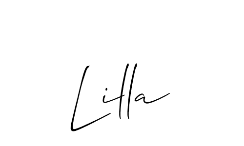 if you are searching for the best signature style for your name Lilla. so please give up your signature search. here we have designed multiple signature styles  using Allison_Script. Lilla signature style 2 images and pictures png