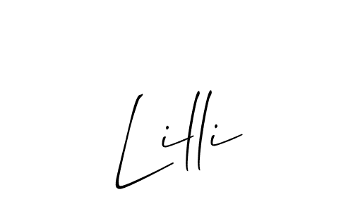 Design your own signature with our free online signature maker. With this signature software, you can create a handwritten (Allison_Script) signature for name Lilli. Lilli signature style 2 images and pictures png