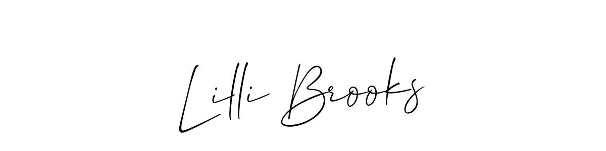 Also You can easily find your signature by using the search form. We will create Lilli Brooks name handwritten signature images for you free of cost using Allison_Script sign style. Lilli Brooks signature style 2 images and pictures png