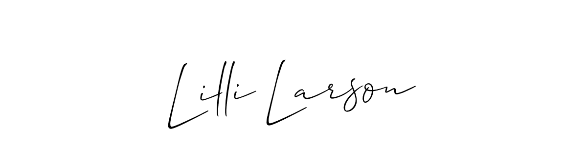 Also we have Lilli Larson name is the best signature style. Create professional handwritten signature collection using Allison_Script autograph style. Lilli Larson signature style 2 images and pictures png