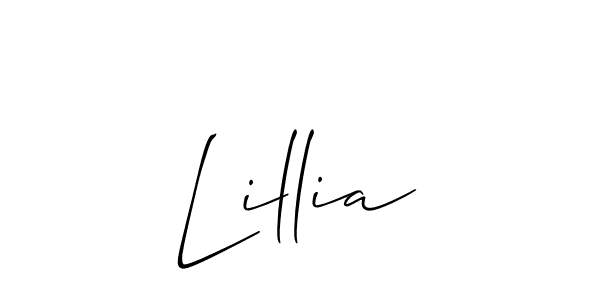 Best and Professional Signature Style for Lillia. Allison_Script Best Signature Style Collection. Lillia signature style 2 images and pictures png