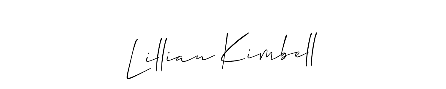 Lillian Kimbell stylish signature style. Best Handwritten Sign (Allison_Script) for my name. Handwritten Signature Collection Ideas for my name Lillian Kimbell. Lillian Kimbell signature style 2 images and pictures png