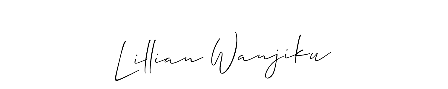 Also You can easily find your signature by using the search form. We will create Lillian Wanjiku name handwritten signature images for you free of cost using Allison_Script sign style. Lillian Wanjiku signature style 2 images and pictures png