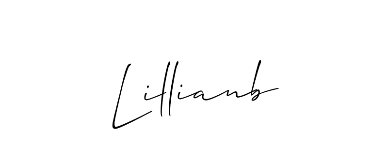 Also You can easily find your signature by using the search form. We will create Lillianb name handwritten signature images for you free of cost using Allison_Script sign style. Lillianb signature style 2 images and pictures png