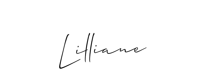 Make a beautiful signature design for name Lilliane. With this signature (Allison_Script) style, you can create a handwritten signature for free. Lilliane signature style 2 images and pictures png