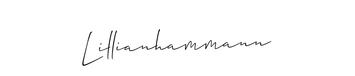 Design your own signature with our free online signature maker. With this signature software, you can create a handwritten (Allison_Script) signature for name Lillianhammann. Lillianhammann signature style 2 images and pictures png