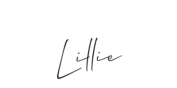 How to make Lillie signature? Allison_Script is a professional autograph style. Create handwritten signature for Lillie name. Lillie signature style 2 images and pictures png