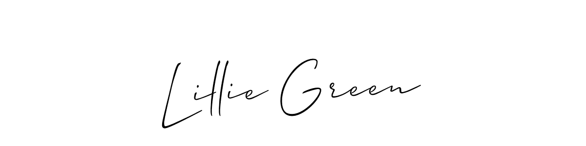 Make a short Lillie Green signature style. Manage your documents anywhere anytime using Allison_Script. Create and add eSignatures, submit forms, share and send files easily. Lillie Green signature style 2 images and pictures png