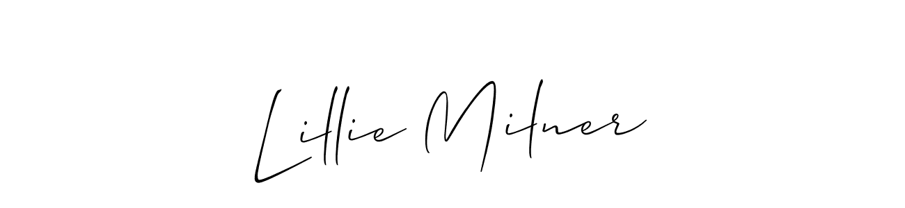 You can use this online signature creator to create a handwritten signature for the name Lillie Milner. This is the best online autograph maker. Lillie Milner signature style 2 images and pictures png