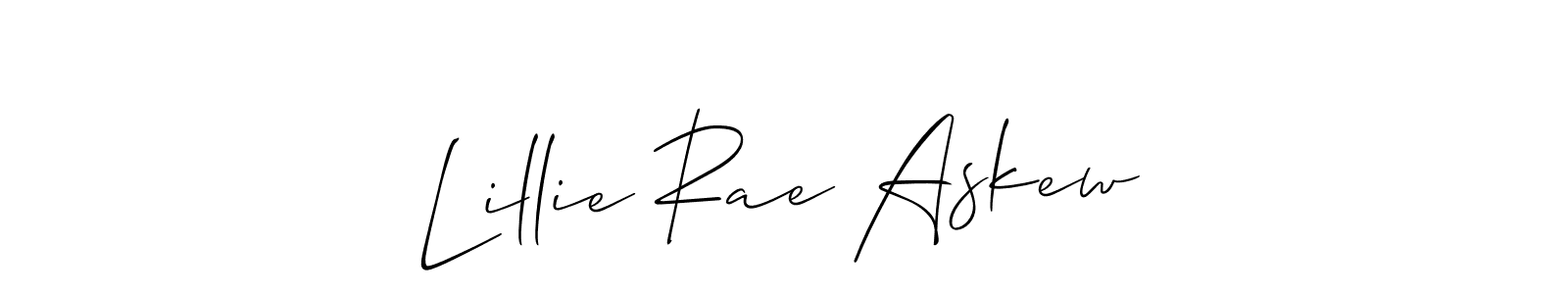 Use a signature maker to create a handwritten signature online. With this signature software, you can design (Allison_Script) your own signature for name Lillie Rae Askew. Lillie Rae Askew signature style 2 images and pictures png