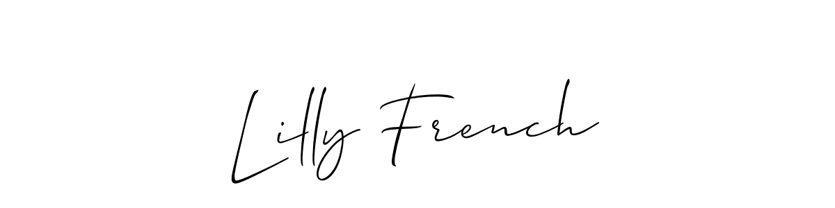 Design your own signature with our free online signature maker. With this signature software, you can create a handwritten (Allison_Script) signature for name Lilly French. Lilly French signature style 2 images and pictures png