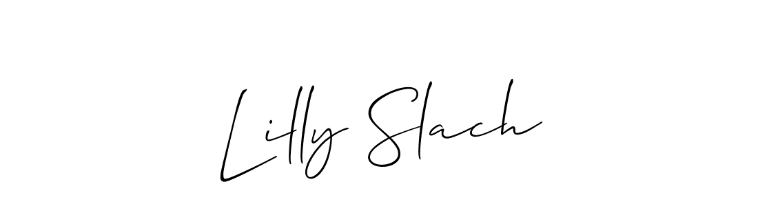 Best and Professional Signature Style for Lilly Slach. Allison_Script Best Signature Style Collection. Lilly Slach signature style 2 images and pictures png