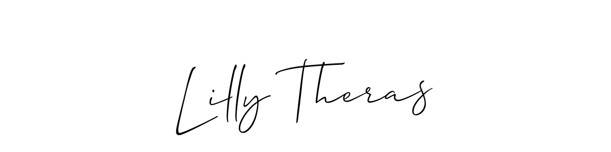 Make a short Lilly Theras signature style. Manage your documents anywhere anytime using Allison_Script. Create and add eSignatures, submit forms, share and send files easily. Lilly Theras signature style 2 images and pictures png