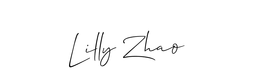 Make a beautiful signature design for name Lilly Zhao. With this signature (Allison_Script) style, you can create a handwritten signature for free. Lilly Zhao signature style 2 images and pictures png