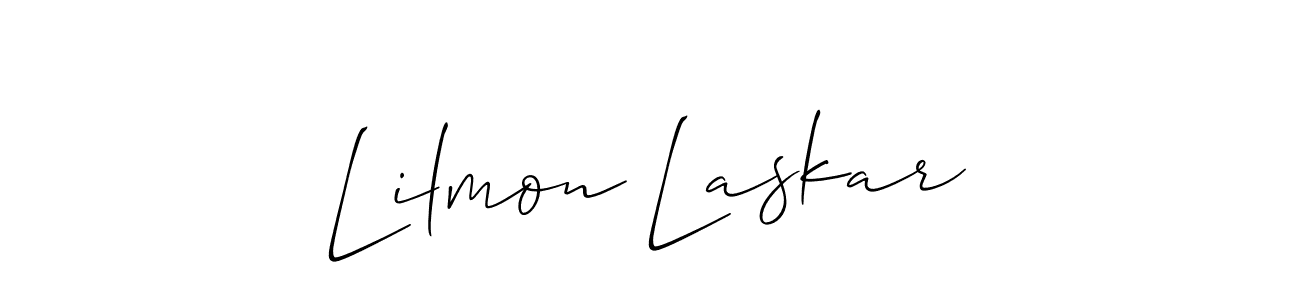 It looks lik you need a new signature style for name Lilmon Laskar. Design unique handwritten (Allison_Script) signature with our free signature maker in just a few clicks. Lilmon Laskar signature style 2 images and pictures png