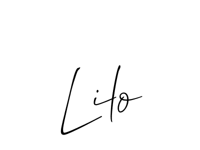 Also You can easily find your signature by using the search form. We will create Lilo name handwritten signature images for you free of cost using Allison_Script sign style. Lilo signature style 2 images and pictures png