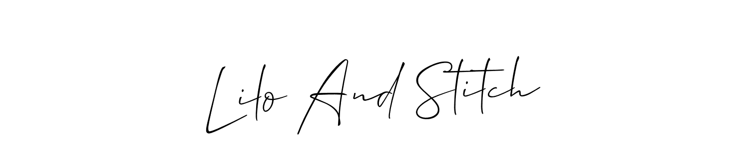 Also You can easily find your signature by using the search form. We will create Lilo And Stitch name handwritten signature images for you free of cost using Allison_Script sign style. Lilo And Stitch signature style 2 images and pictures png