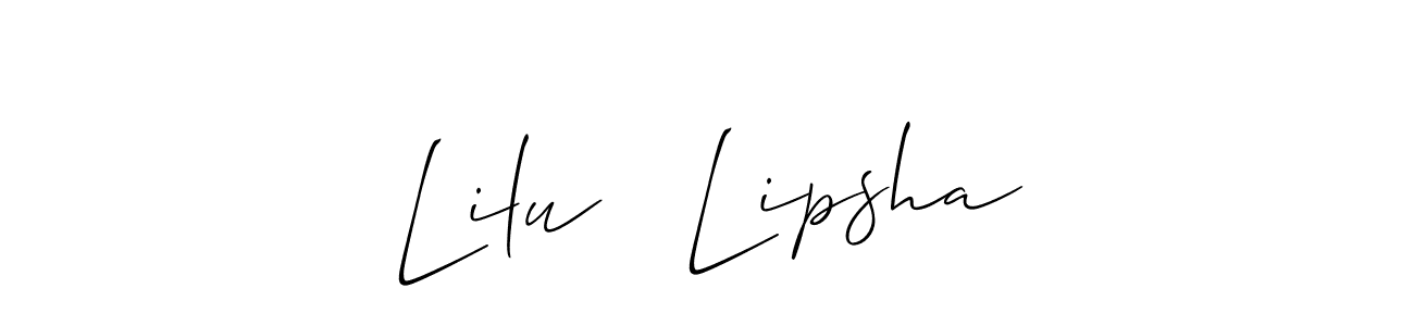 Lilu   Lipsha stylish signature style. Best Handwritten Sign (Allison_Script) for my name. Handwritten Signature Collection Ideas for my name Lilu   Lipsha. Lilu   Lipsha signature style 2 images and pictures png