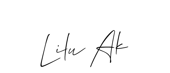 Here are the top 10 professional signature styles for the name Lilu Ak. These are the best autograph styles you can use for your name. Lilu Ak signature style 2 images and pictures png