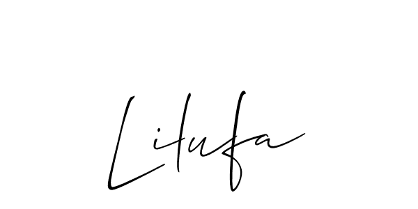 Also You can easily find your signature by using the search form. We will create Lilufa name handwritten signature images for you free of cost using Allison_Script sign style. Lilufa signature style 2 images and pictures png