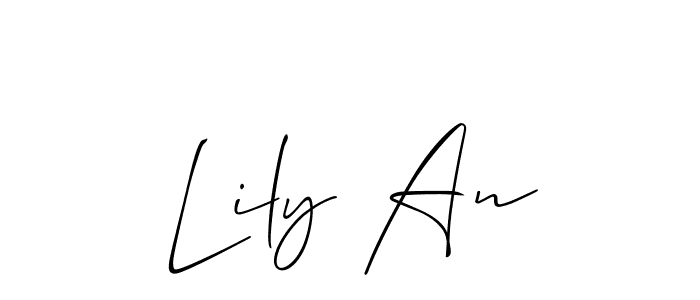 How to make Lily An signature? Allison_Script is a professional autograph style. Create handwritten signature for Lily An name. Lily An signature style 2 images and pictures png