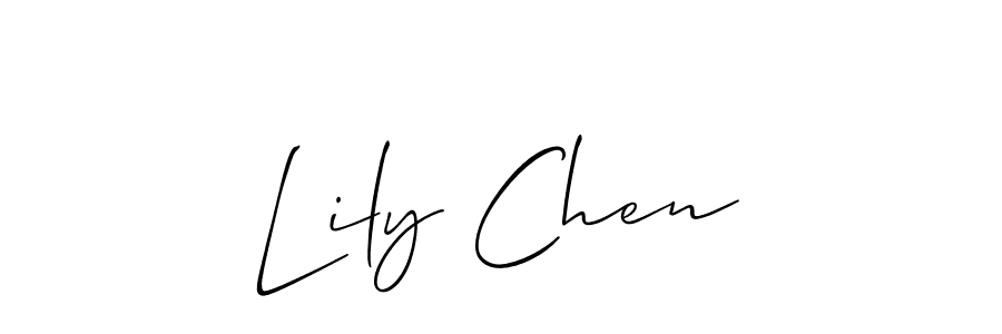 It looks lik you need a new signature style for name Lily Chen. Design unique handwritten (Allison_Script) signature with our free signature maker in just a few clicks. Lily Chen signature style 2 images and pictures png