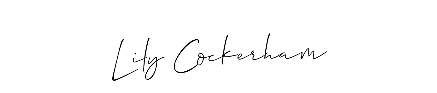 Also we have Lily Cockerham name is the best signature style. Create professional handwritten signature collection using Allison_Script autograph style. Lily Cockerham signature style 2 images and pictures png