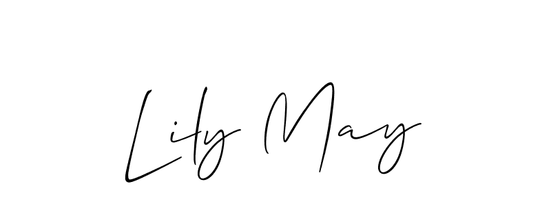 if you are searching for the best signature style for your name Lily May. so please give up your signature search. here we have designed multiple signature styles  using Allison_Script. Lily May signature style 2 images and pictures png