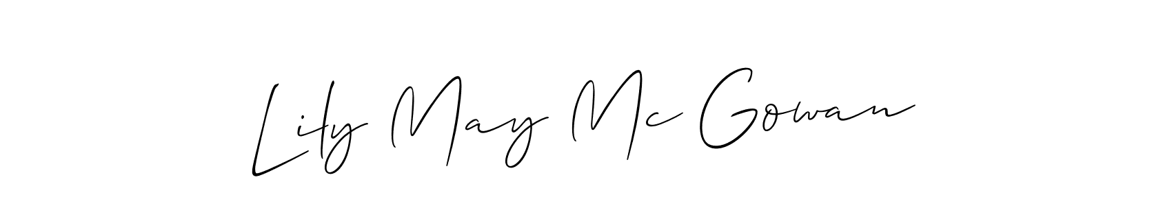 Similarly Allison_Script is the best handwritten signature design. Signature creator online .You can use it as an online autograph creator for name Lily May Mc Gowan. Lily May Mc Gowan signature style 2 images and pictures png