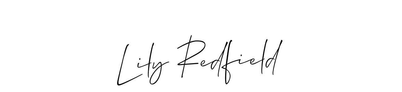 Also You can easily find your signature by using the search form. We will create Lily Redfield name handwritten signature images for you free of cost using Allison_Script sign style. Lily Redfield signature style 2 images and pictures png