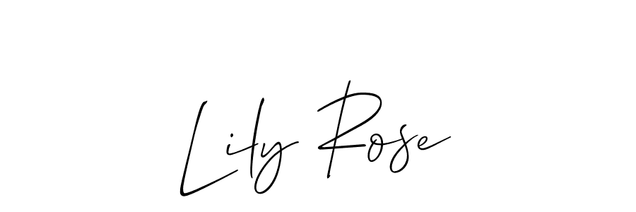 Lily Rose stylish signature style. Best Handwritten Sign (Allison_Script) for my name. Handwritten Signature Collection Ideas for my name Lily Rose. Lily Rose signature style 2 images and pictures png