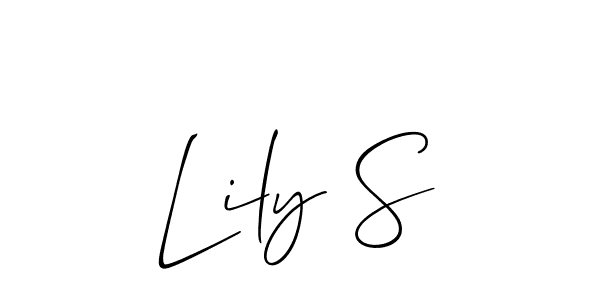 Lily S stylish signature style. Best Handwritten Sign (Allison_Script) for my name. Handwritten Signature Collection Ideas for my name Lily S. Lily S signature style 2 images and pictures png