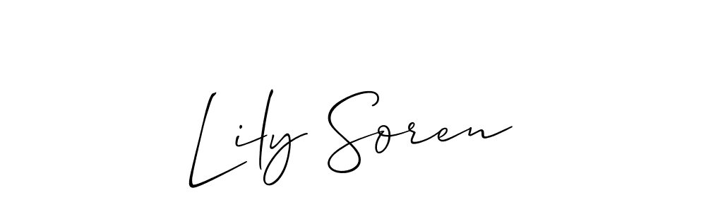 Also we have Lily Soren name is the best signature style. Create professional handwritten signature collection using Allison_Script autograph style. Lily Soren signature style 2 images and pictures png