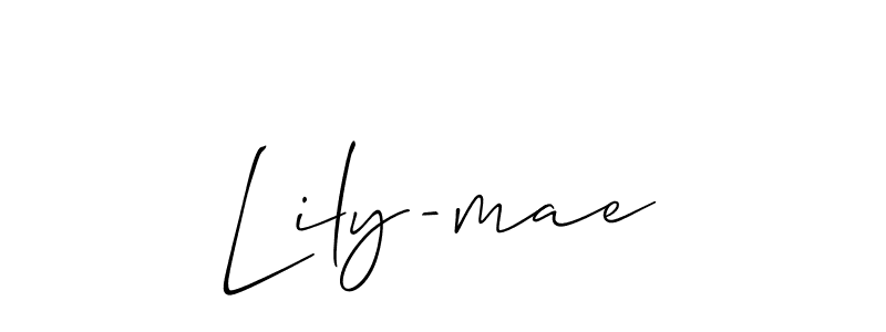 It looks lik you need a new signature style for name Lily-mae. Design unique handwritten (Allison_Script) signature with our free signature maker in just a few clicks. Lily-mae signature style 2 images and pictures png