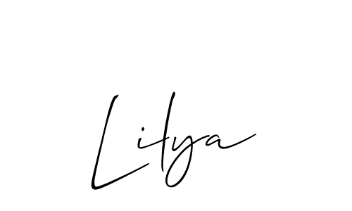 How to make Lilya signature? Allison_Script is a professional autograph style. Create handwritten signature for Lilya name. Lilya signature style 2 images and pictures png