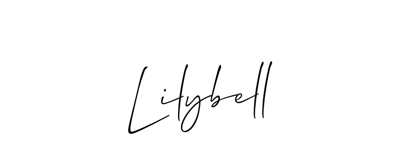 Lilybell stylish signature style. Best Handwritten Sign (Allison_Script) for my name. Handwritten Signature Collection Ideas for my name Lilybell. Lilybell signature style 2 images and pictures png