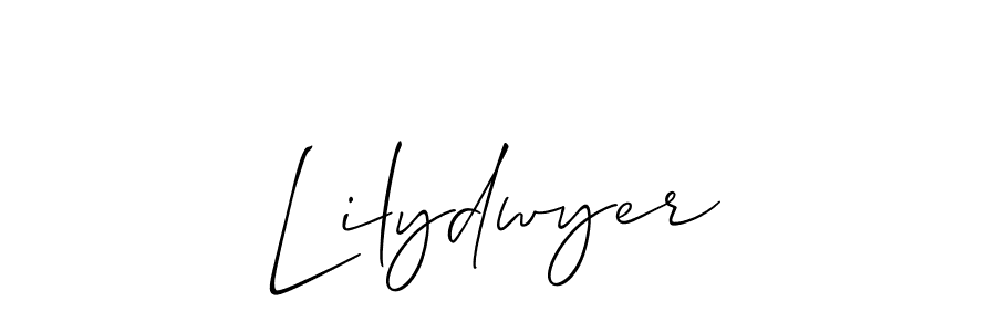 if you are searching for the best signature style for your name Lilydwyer. so please give up your signature search. here we have designed multiple signature styles  using Allison_Script. Lilydwyer signature style 2 images and pictures png