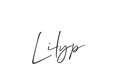 It looks lik you need a new signature style for name Lilyp. Design unique handwritten (Allison_Script) signature with our free signature maker in just a few clicks. Lilyp signature style 2 images and pictures png