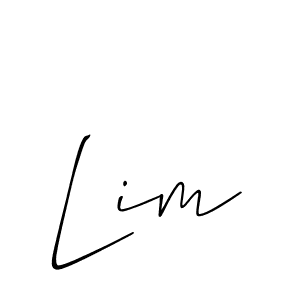 Design your own signature with our free online signature maker. With this signature software, you can create a handwritten (Allison_Script) signature for name Lim. Lim signature style 2 images and pictures png